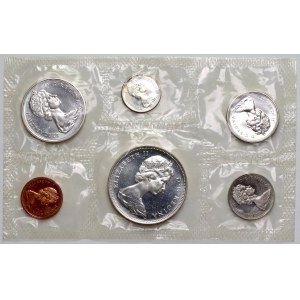 Kanada, roční sada 1966 - od 1 centu do 1 dolaru