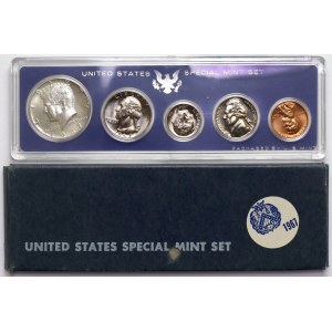 USA, 1967 Jahressatz - von 1 Cent bis 1/2 Dollar