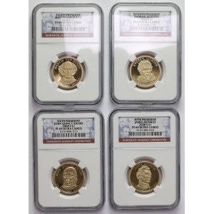 USA, 1 Dollar 2008 - 5-8. Präsidenten, Los (4Stück)