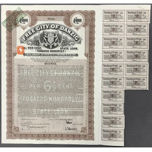 Gdansk, Tobacco Monopoly, £1,000 1927