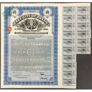 Gdaňsk, tabákový monopol, 50 liber 1927