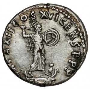 Domitian (81-96 n. Chr.) Denarius Subaerat