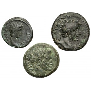 Gaius a Tiberius, sada provinčných bronzov (3 ks)
