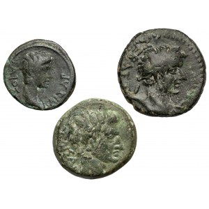 Gaius und Tiberius, Provinziale Bronzen, Satz (3 Teile)