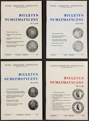 Biuletyn numizmatyczny MIX 1994-1998 (4szt)