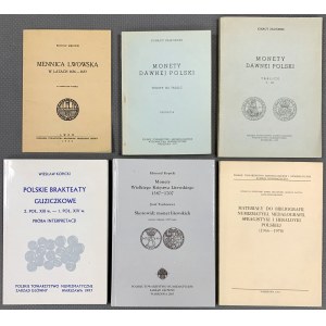 Literatura numizmatyczna - zestaw (6szt)