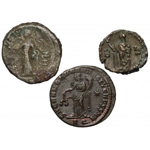 Římská říše, sada mincí a bronzových mincí (3ks)
