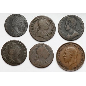 England, bronze coins 1749-1936