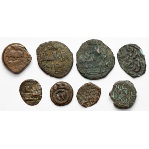 India and Islam (?), bronze coins, lot (8pcs)