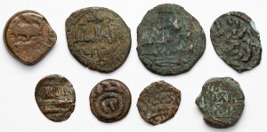 India and Islam (?), bronze coins, lot (8pcs)