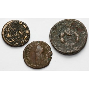 Roman Empire, bronze coins, lot (3pcs)