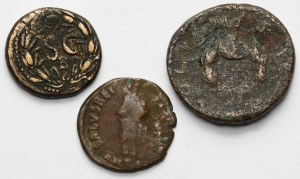 Cesarstwo Rzymskie, zestaw brązów (3szt)