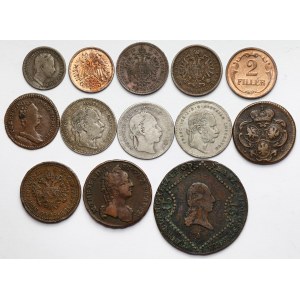 Österreich-Ungarn, Posten von 13 Münzen
