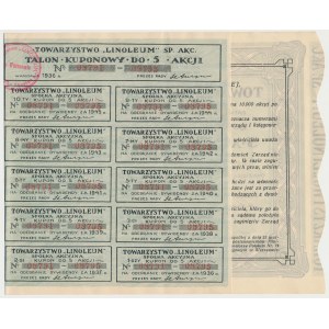 LINOLEUM Society Sp. Akc., 5x 100 zl 1936