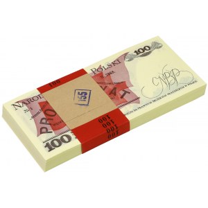 Paczka bankowa 100 złotych 1986 - RR