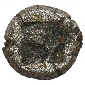 Řecko, Lesbos, neurčitá raná mincovna, Obol (~450 př. n. l.) - vysoký reliéf