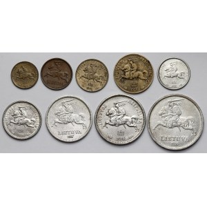Lithuania, 1 centas - 10 litu 1925-1936, lot (9pcs)