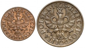 1 and 5 pennies 1923, set (2pcs)