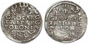 Zygmunt III Waza, Trojak Wschowa i Bydgoszcz 1595 (2szt)