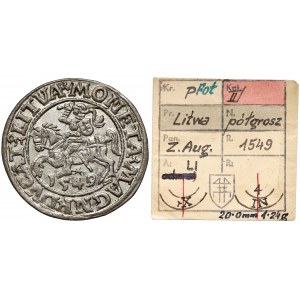 Sigismund II Augustus, halber Pfennig Vilnius 1549 - ex. Kalkowski