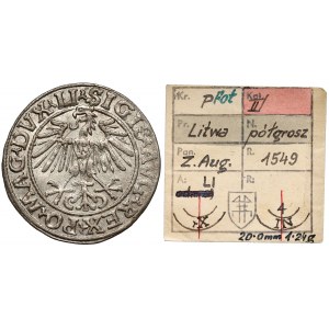 Sigismund II Augustus, halber Pfennig Vilnius 1549 - ex. Kalkowski