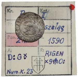 Sigismund III Vasa, Riga 1590 shellac - ex. Kalkowski