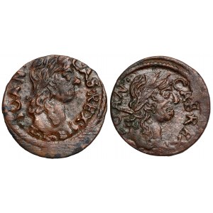 Johannes II. Kasimir, litauische Boratynka 1661 und Krone Boratynka 1663, Satz (2 Stück)