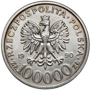 100.000 złotych 1990 Solidarność - odmiana B