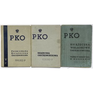 PKO, vkladné knižky - sada (3ks)