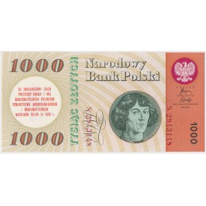 Catalog of Occasional Overprints on banknotes + 1,000 zloty 1965 with overprinting