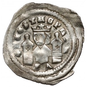 Rakúsko, Stephan V (1258-60) Pfennig, Graz - REX + STHEPHAN