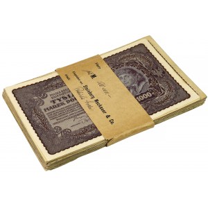 PLIK 1 000 mkp 1919 a 5 000 mkp 1920 v dobovom banderole (67 ks)