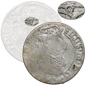 Sigismund III Vasa, Six Pack Cracow 1624 - FAILED V denomination - b.rare