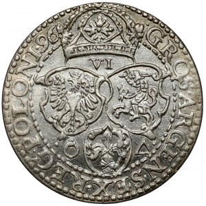 Sigismund III. Vasa, Malborker Sechspfennig 1596 - sehr schön