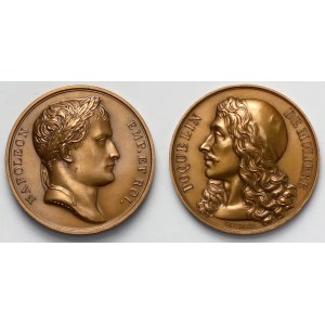 France Medals Moliere and Napoleon (2pcs)