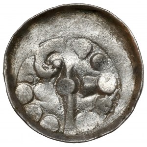 CNP VII cross denarius - pastoral to the left