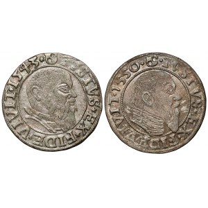 Prussia, Albrecht Hohenzollern, Königsberg penny 1543-1550, set (2pcs)