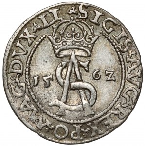 Zygmunt II August, Trojak Wilno 1562 - duża Pogoń - ładny