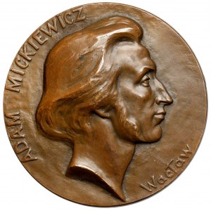 Medal, Adam Mickiewicz, Teraz duszą... 1898 (Wacław)