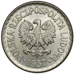 Próba NOWE SREBRO 1 złoty 1957 - technologiczna