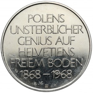 Switzerland, Rapperswil - Medal dedicated to Poles 1868-1968