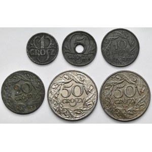 Štátna správa, 1-50 centov 1923-1939 (4ks)