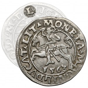 Sigismund II Augustus, halber Pfennig Vilnius 1563 - sehr seltene Sorte