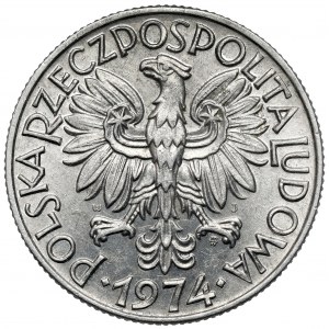 Rybak 5 złotych 1974 - słoneczko