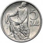 Rybak 5 złotych 1974 - na TRAWCE (z prawej) - b.rzadki