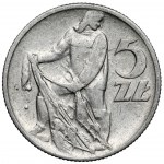 Rybak 5 złotych 1958 - wąska ósemka - słoneczko i zanikający sznur