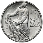 Rybak 5 złotych 1974 - na TRAWCE (z obu stron) - b.rzadki