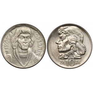 10 złotych 1965-1966, Kopernik i Kościuszko - piękne (2szt)