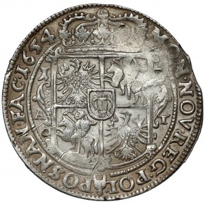 Jan II Kazimír, Ort Poznaň 1654 AT - velká koruna - vzácná