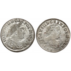 John III Sobieski, Sixth of Bydgoszcz 1681-1683, set (2pcs)